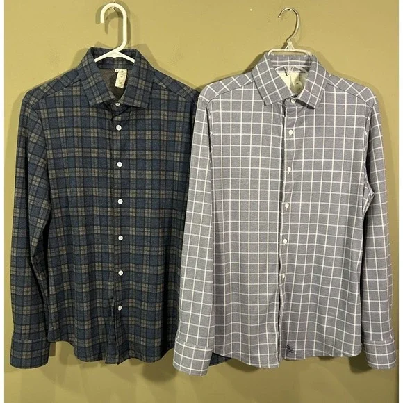 State & Liberty Performance Flannel Shirt (2) Mens Sz M Structured Athletic Fit - Picture 1 of 11
